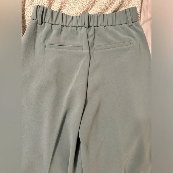 Women's Sage Green Tailored Pants - Picture 6 of 7